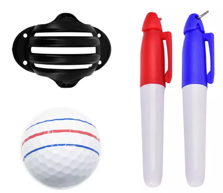 Golf Ball Putting Line Stencil And Markers